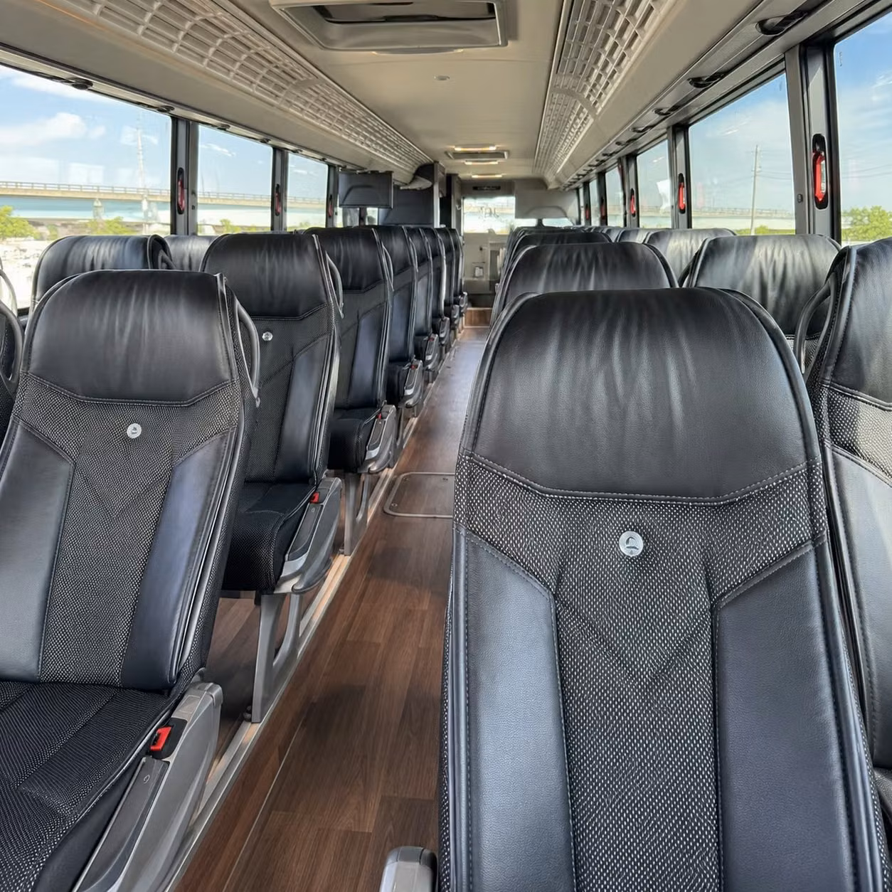 56 passenger charter bus interior