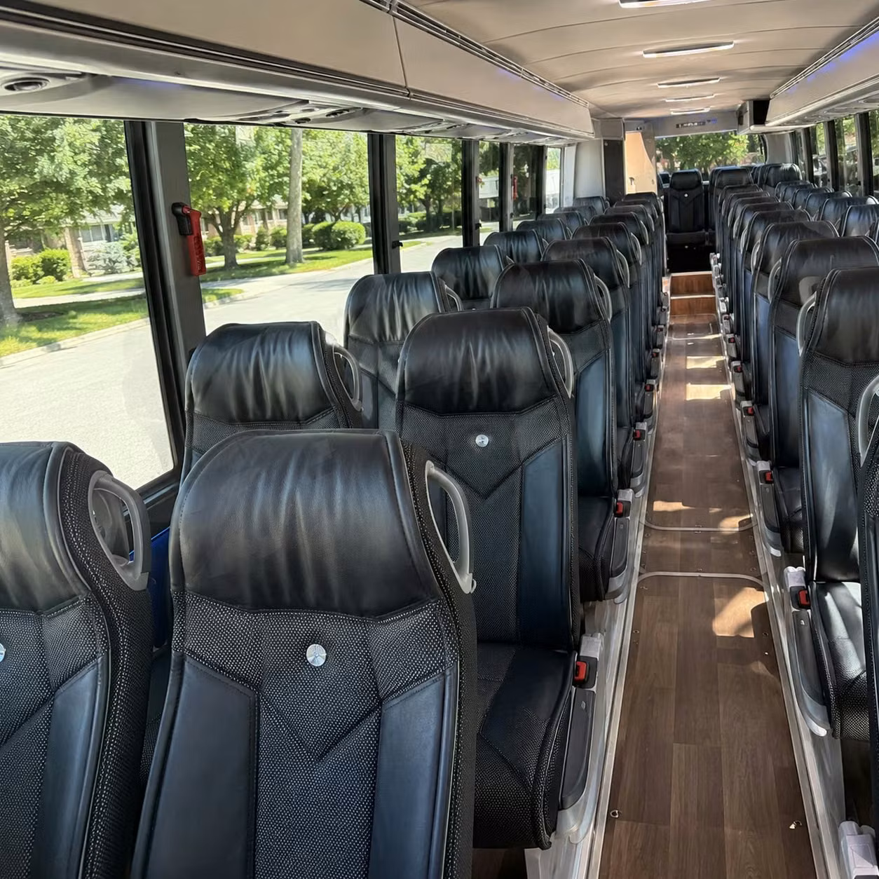 birmingham charter bus rental interior